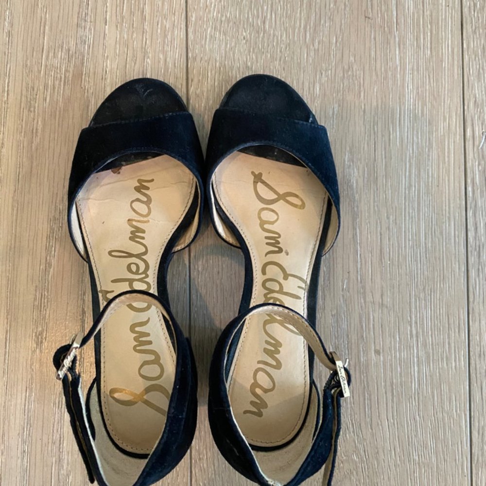 Sam Edelman Black Suede Heels